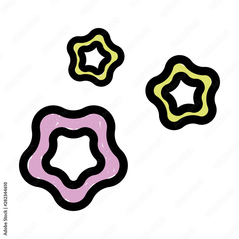 Isolated flower ornament draw design Isolated flower ornament draw design
