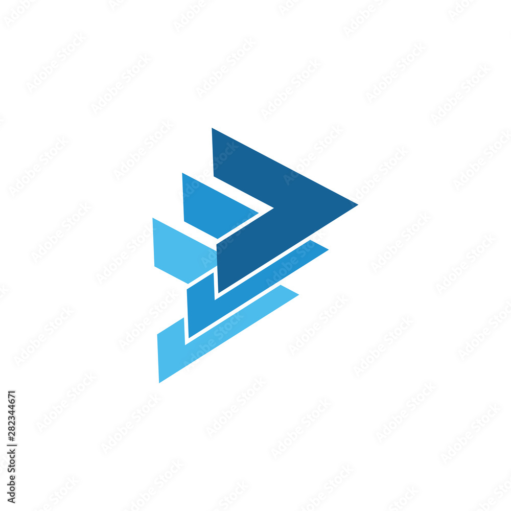 arrow flat geometric letter d logo vector arrow flat geometric letter d logo vector