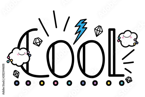 Isolated cool word vector design