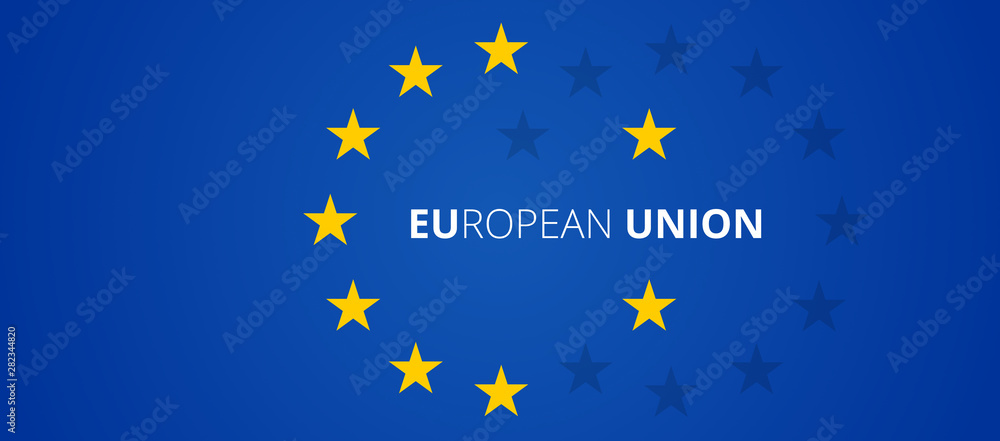 European Union creative abstract stars of the flag of Europe background 3d-illustration European Union creative abstract stars of the flag of Europe background 3d-illustration