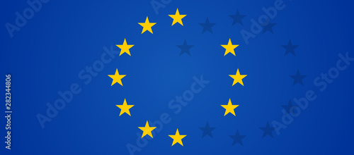 creative abstract stars of the flag of Europe background 3d-illustration