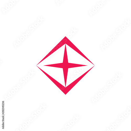 star arrow simple geometric design symbol logo vector