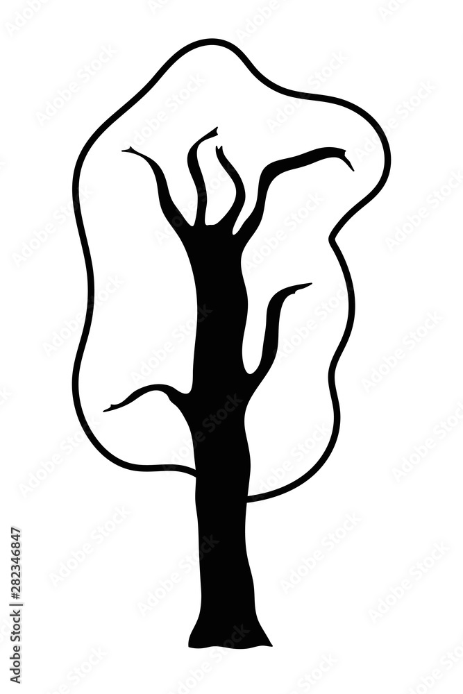 Isolated abstract and season tree design Isolated abstract and season tree design