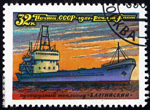 Postage stamp Russia 1981 dry cargo ship Baltic