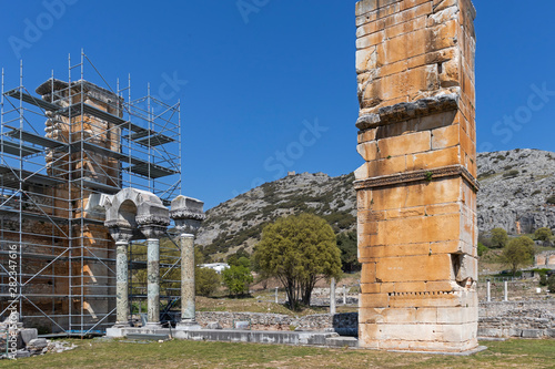 Basilica in the archeological area of Philippi, Greece
