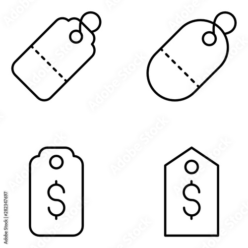 Price Tag Vector Icon Set