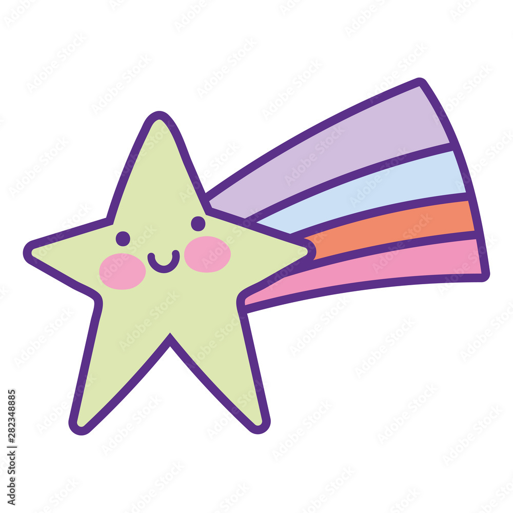 Obraz premium Isolated star cartoon vector design