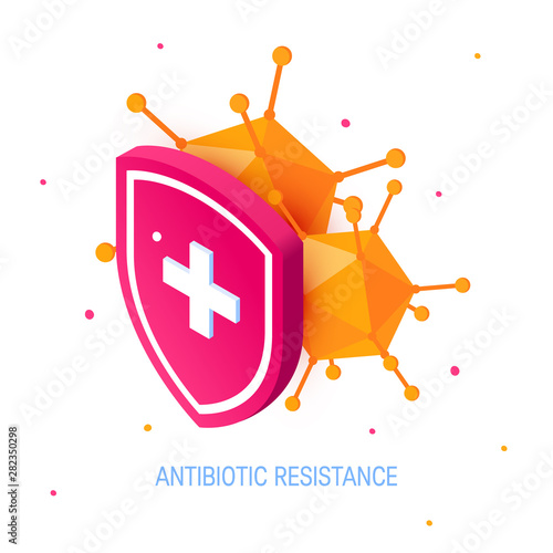 Immune system vector concept in isometric view