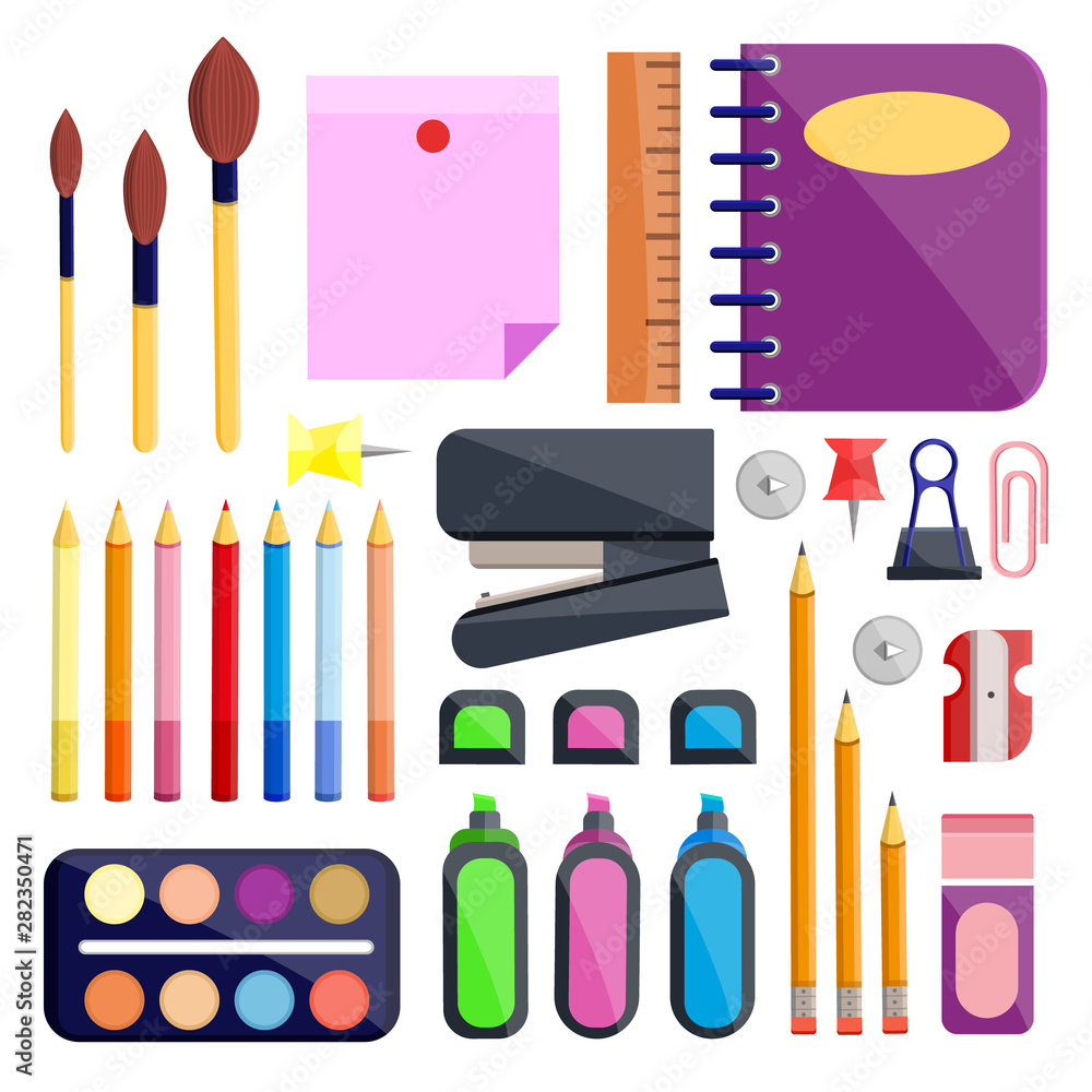 school big set icon school big set icon