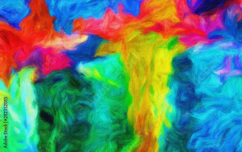 Abstract colorful stripes. Digital design painting impressionism artwork. Hand drawn artistic pattern. Modern art. Good for printed pictures, postcards, posters or wallpapers and textile printing.