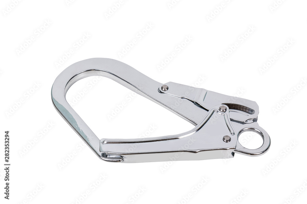 Climbing carabiner isolated on white Climbing carabiner isolated on white