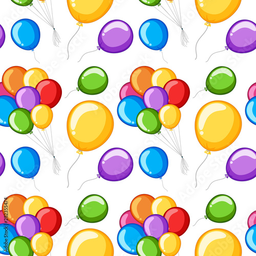 Seamless pattern tile cartoon with balloons