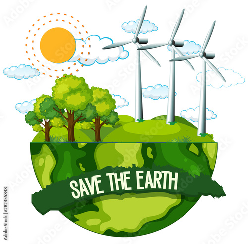 Save the earth poster