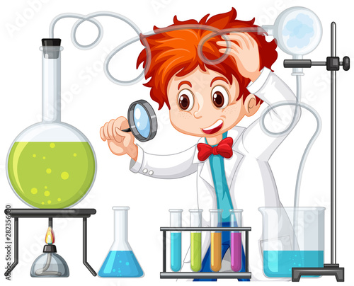 Scientist working with science tools in lab
