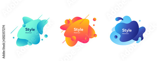 Multicolored design element with text sample