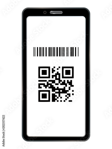 QRコード決済するスマートフォンの画面