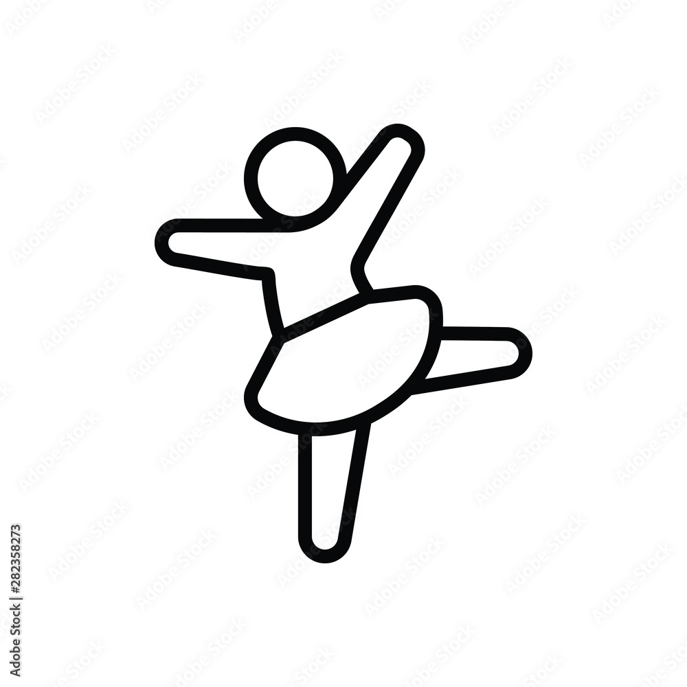 Black line icon for dance Black line icon for dance