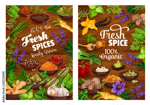 Spices, green herbs, vegetable and seasonings