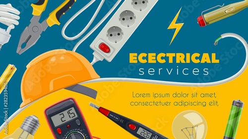 Electric power, energy cable, tester, light bulbs