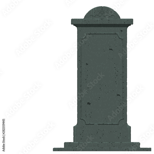 An isolated gravestone on transparent background