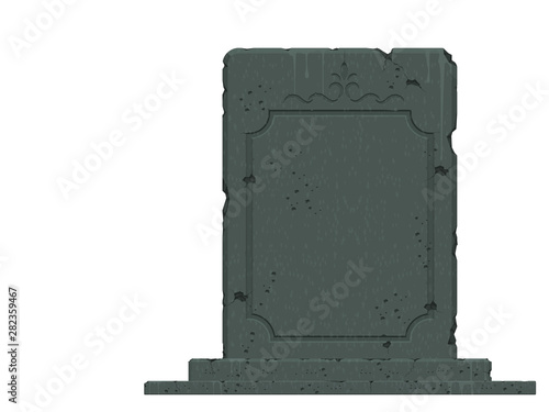 An isolated gravestone on transparent background