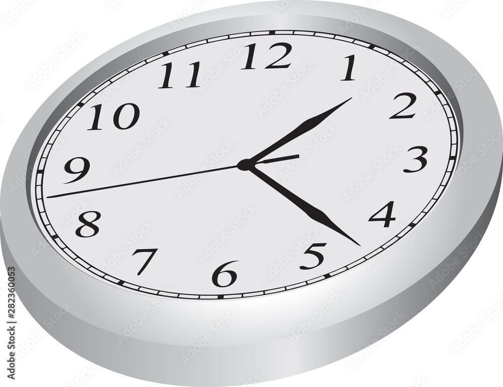 Clock face with arrows