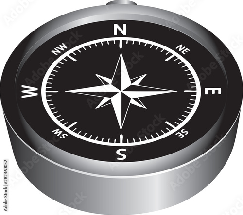 Black surface compass