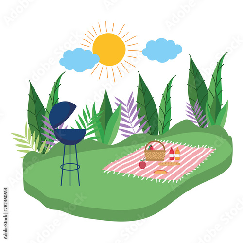 Isolated picnic basket design vector illustration
