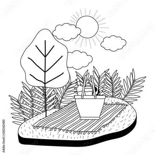 Isolated picnic basket design vector illustration