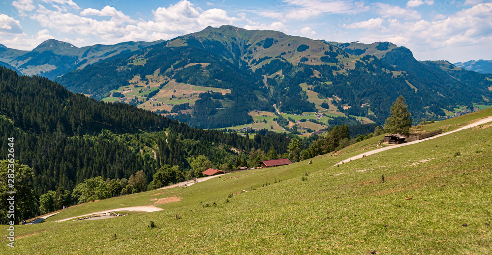 Beautiful alpine view at Aurach near Kitzbühel, Tyrol, Austria
