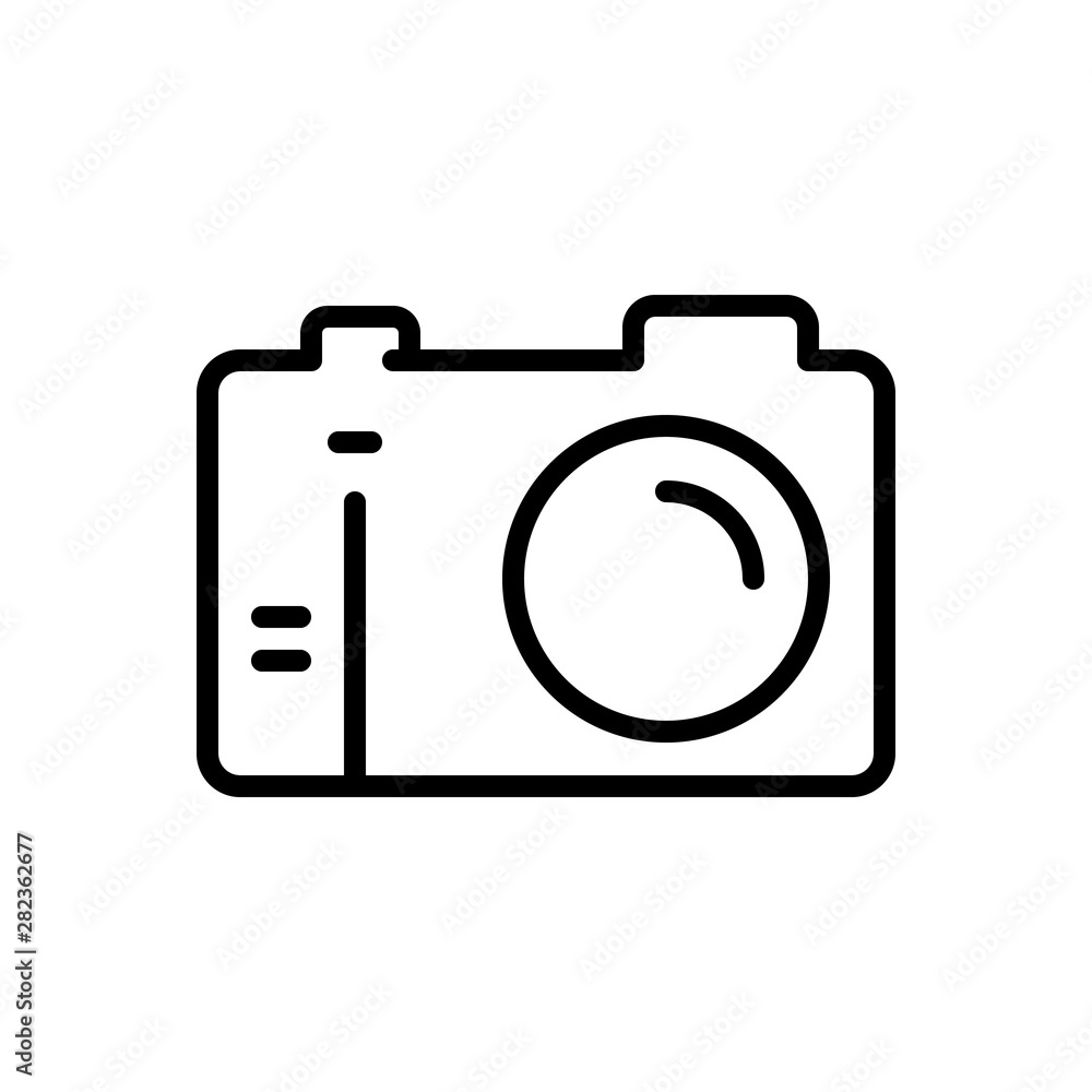 Black line icon for camera Black line icon for camera
