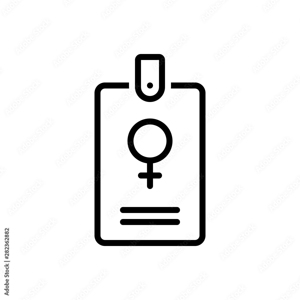 Black line icon for identity Black line icon for identity
