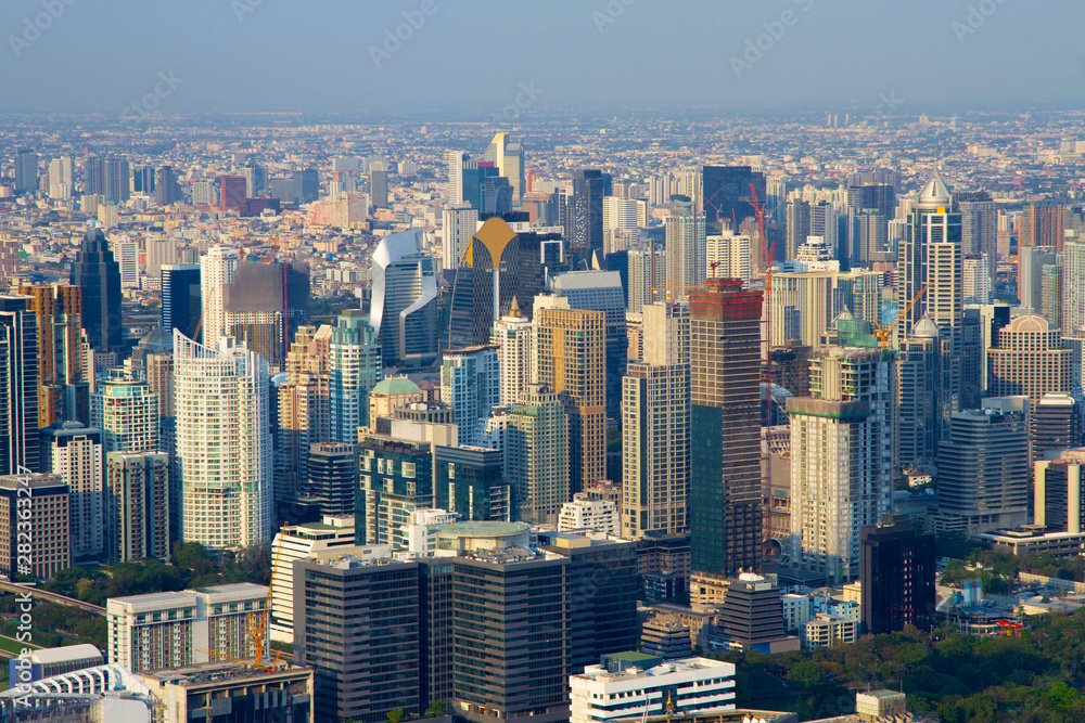 Obraz premium Top view city 