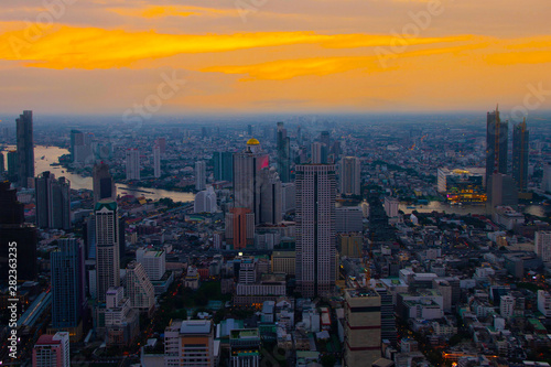 Bangkok city top view in twilight © i am way
