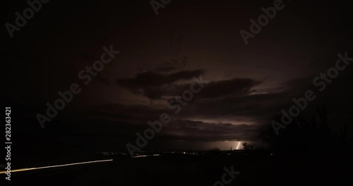 Highway Thunderstorm Timelapse