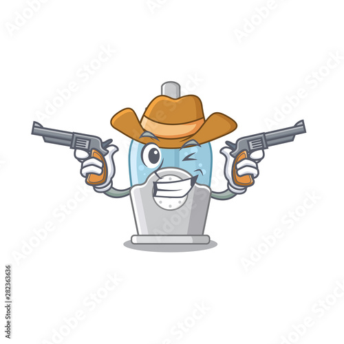 Cowboy humidifier isolated with in the mascot