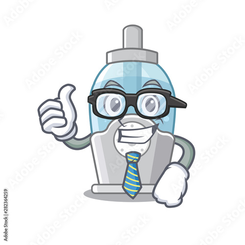 Businessman humidifier in the a cartoon bedroom