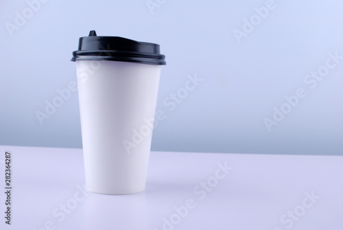 Coffee paper cup isolated on white background