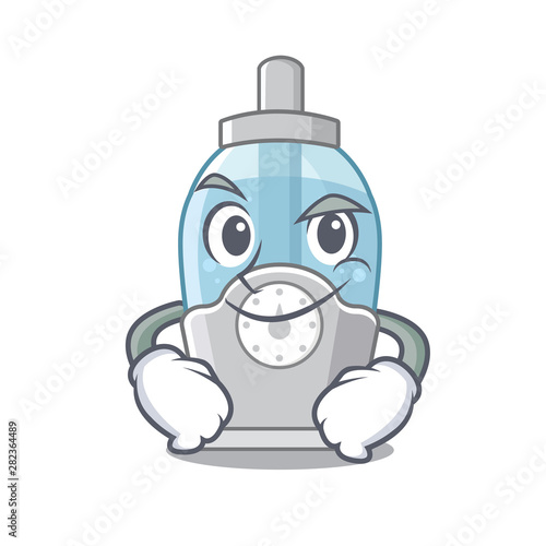 Smirking humidifier in the a cartoon bedroom