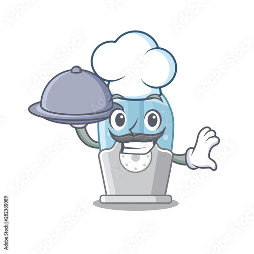 Chef with food humidifier clings to the character wall