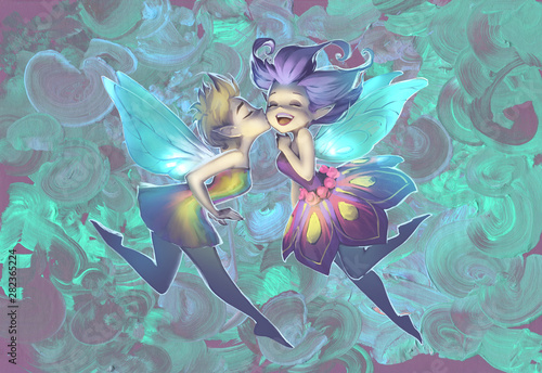 Original illustration of tw...