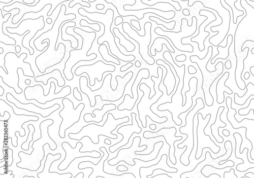 Vector seamless pattern. Monochrome organic shapes. Stylish natural structure. Abstract outline background.