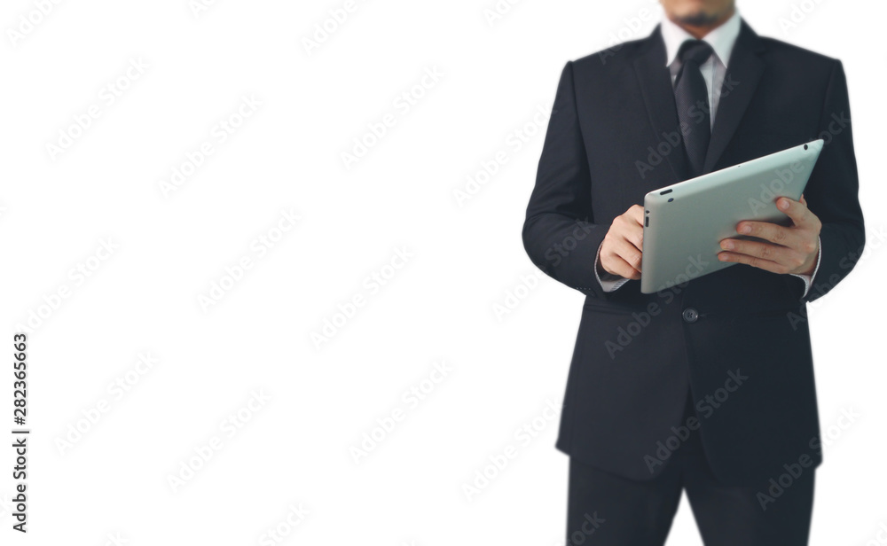 Businessman using digital tablet in hand