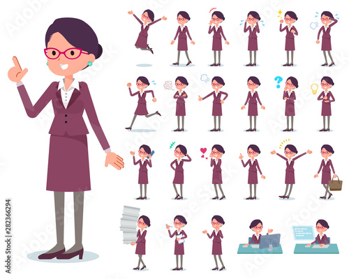 flat type glasses office women_emotion