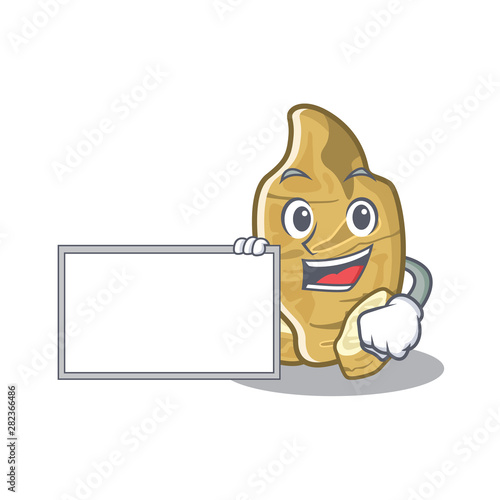 With board jerusalem artichoke above cartoon tables wood