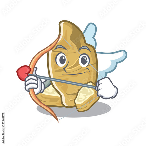 Cupid jerusalem artichoke above cartoon tables wood