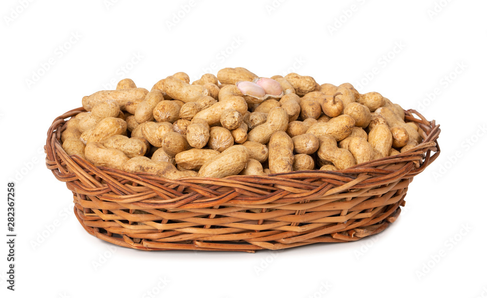 Pile Of Peanuts on White Background Pile Of Peanuts on White Background