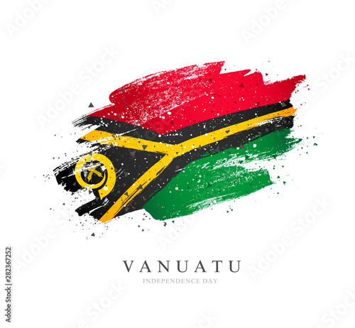 Flag of Vanuatu. Vector illustration on a white background.
