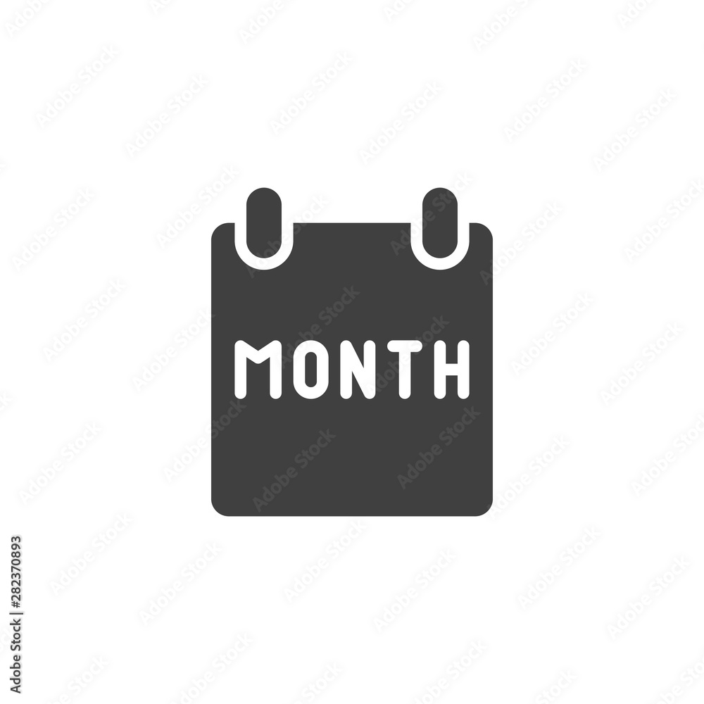 Calendar month page vector icon. filled flat sign for mobile concept and web design. Agenda, calendar glyph icon. Symbol, logo illustration. Vector graphics Calendar month page vector icon. filled flat sign for mobile concept and web design. Agenda, calendar glyph icon. Symbol, logo illustration. Vector graphics
