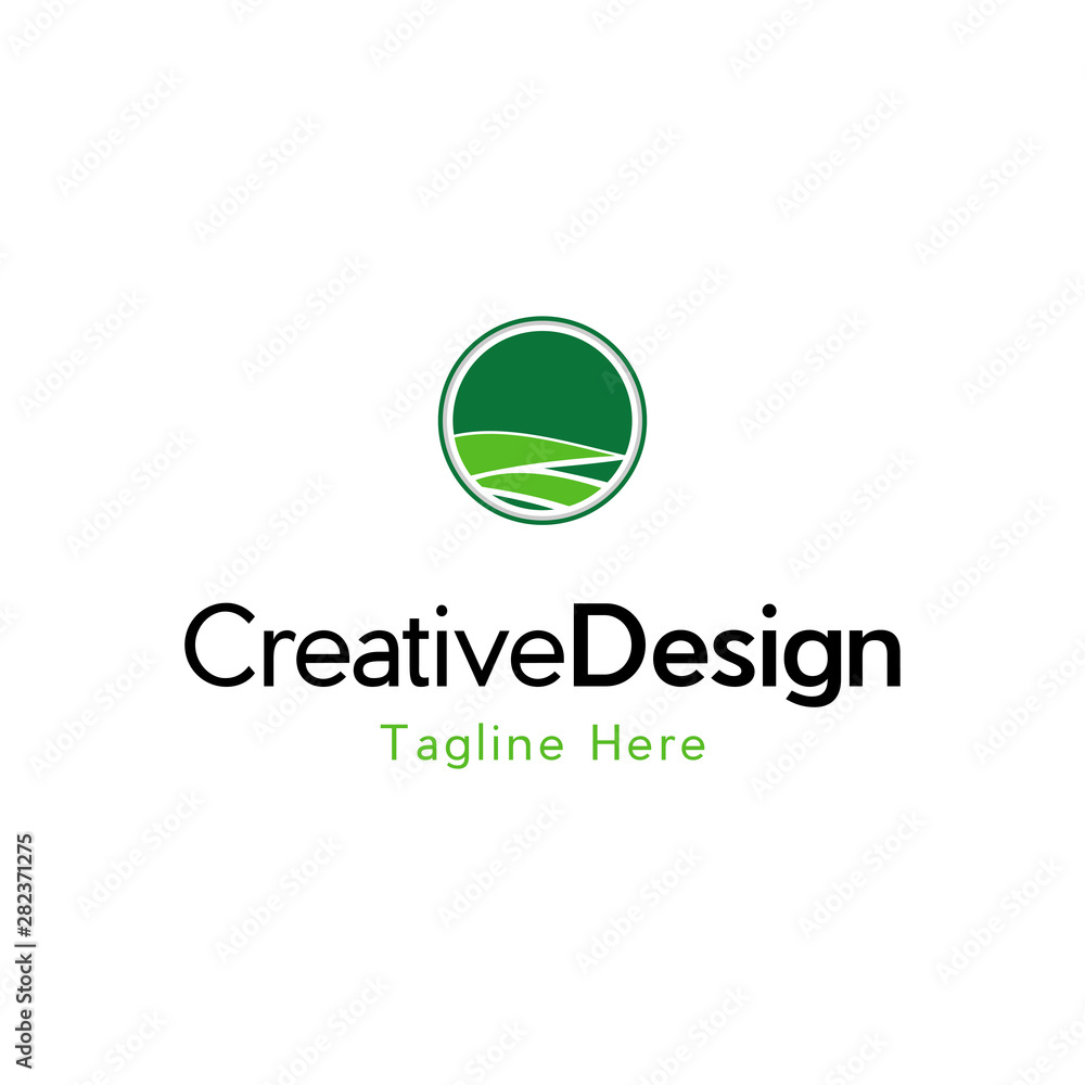 circle field harvest agriculture farmer image vector logo symbol icon, Nature creative symbol planet concept. Organic farm field abstract business agriculture logo. circle field harvest agriculture farmer image vector logo symbol icon, Nature creative symbol planet concept. Organic farm field abstract business agriculture logo.